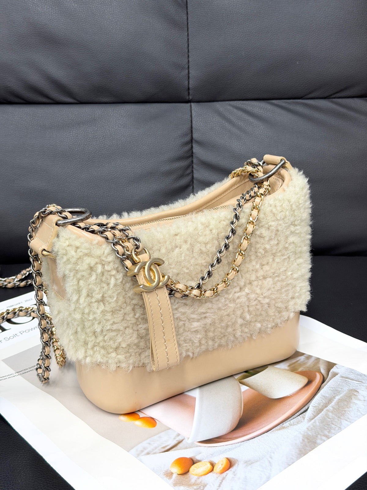 Chanel - Gabrielle Small - Fur - Shearling - Beige - (small)