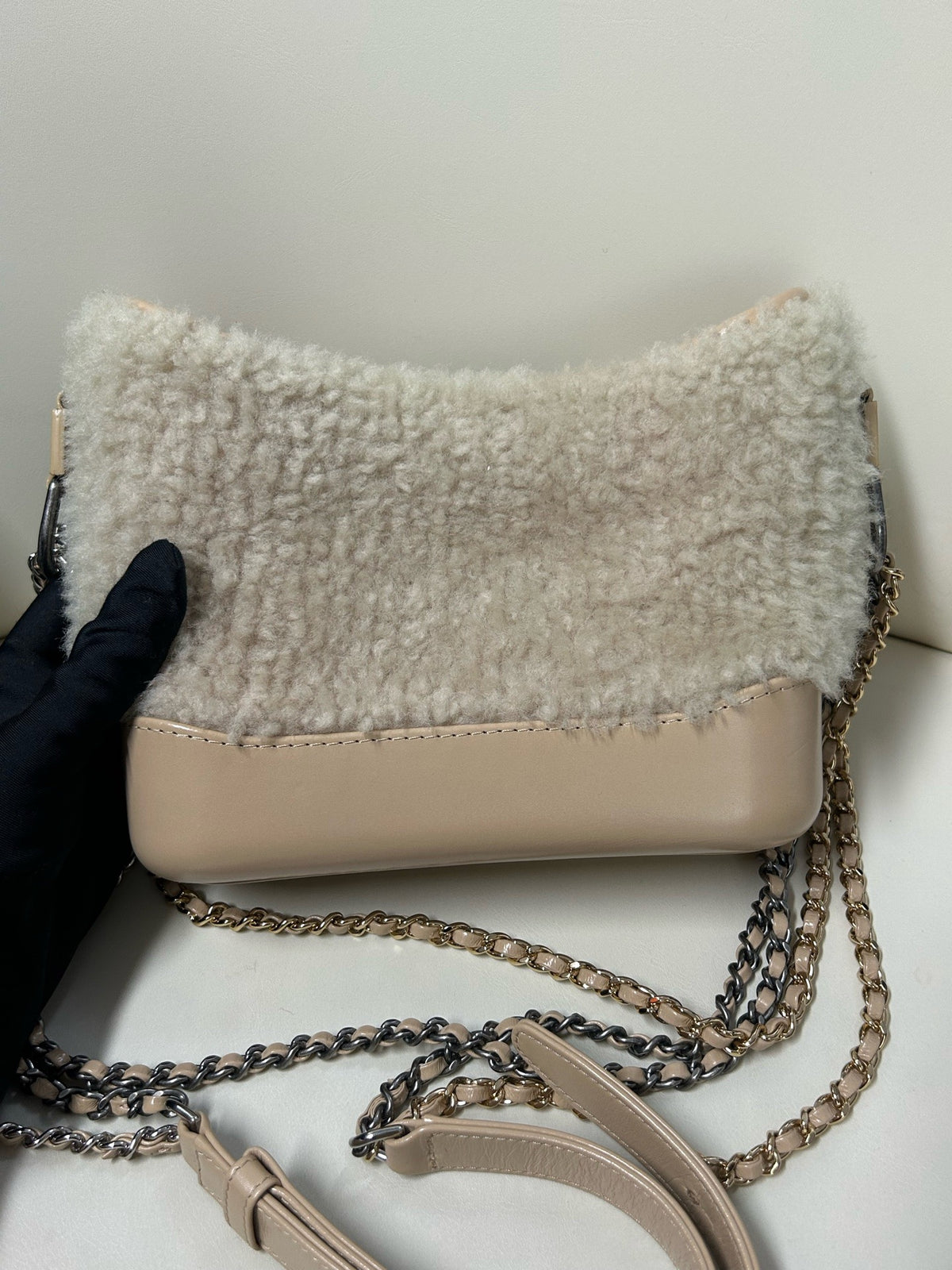 Chanel - Gabrielle Small - Fur - Shearling - Beige - (small)