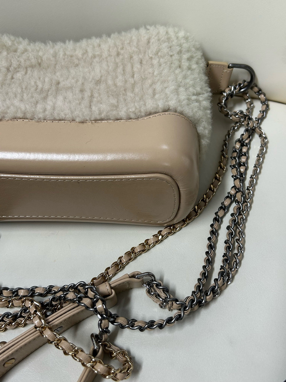 Chanel - Gabrielle Small - Fur - Shearling - Beige - (small)