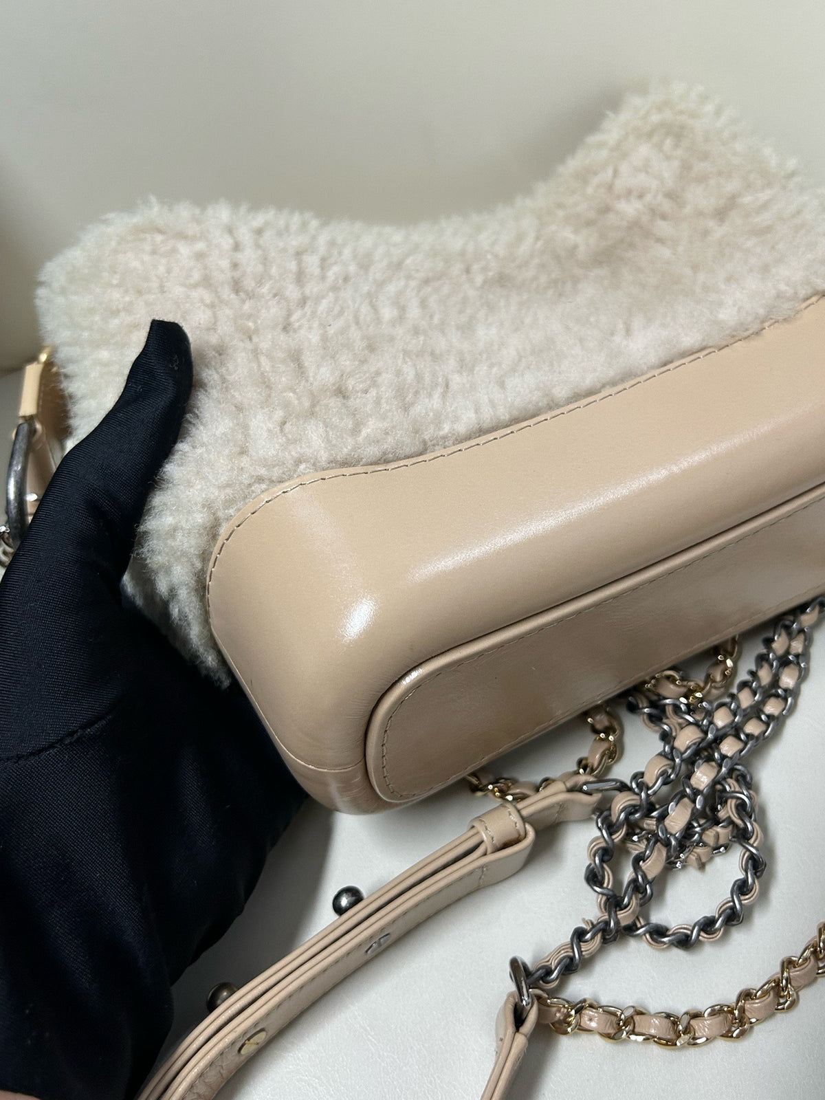 Chanel - Gabrielle Small - Fur - Shearling - Beige - (small)