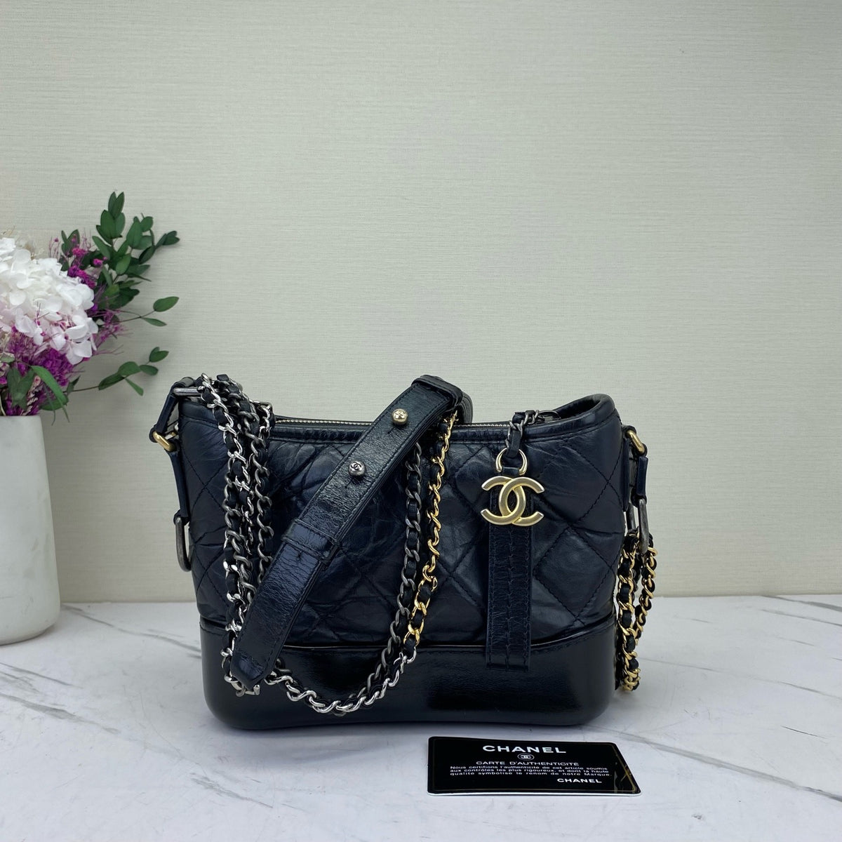 Chanel - Gabrielle Small - Leather - Black - (small)