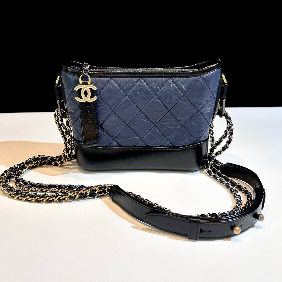 Chanel - Gabrielle Small - Leather - Blue - (small)