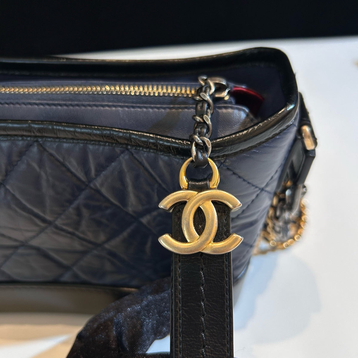 Chanel - Gabrielle Small - Leather - Blue - (small)