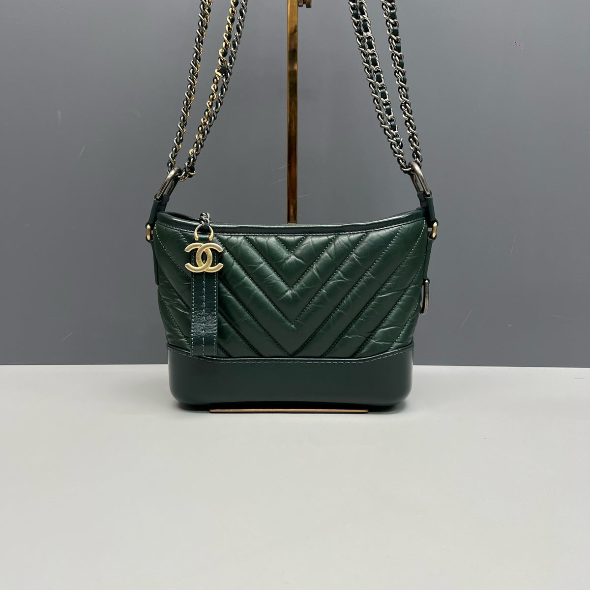 Chanel - Gabrielle Small - Leather - Green - (Small)