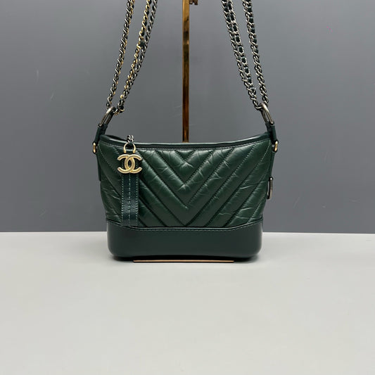 Chanel - Gabrielle Small - Leather - Green - (Small)