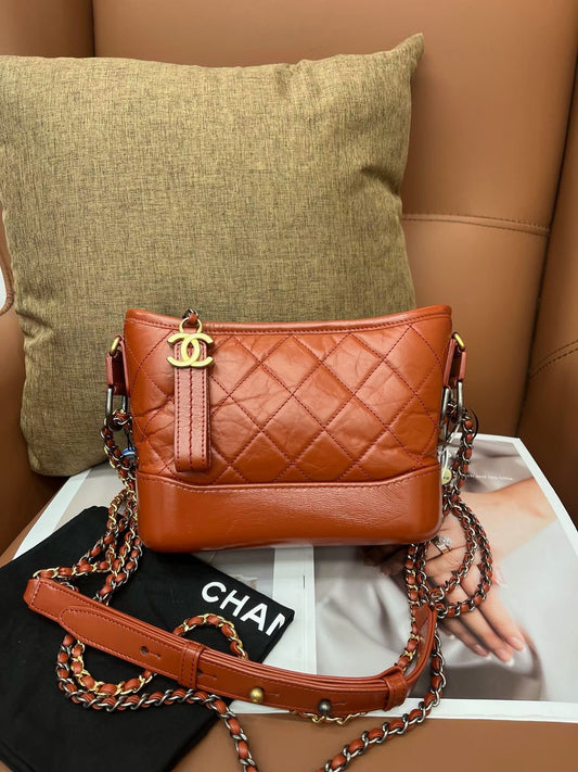 Chanel - Gabrielle Small - Leather - Orange - (small)