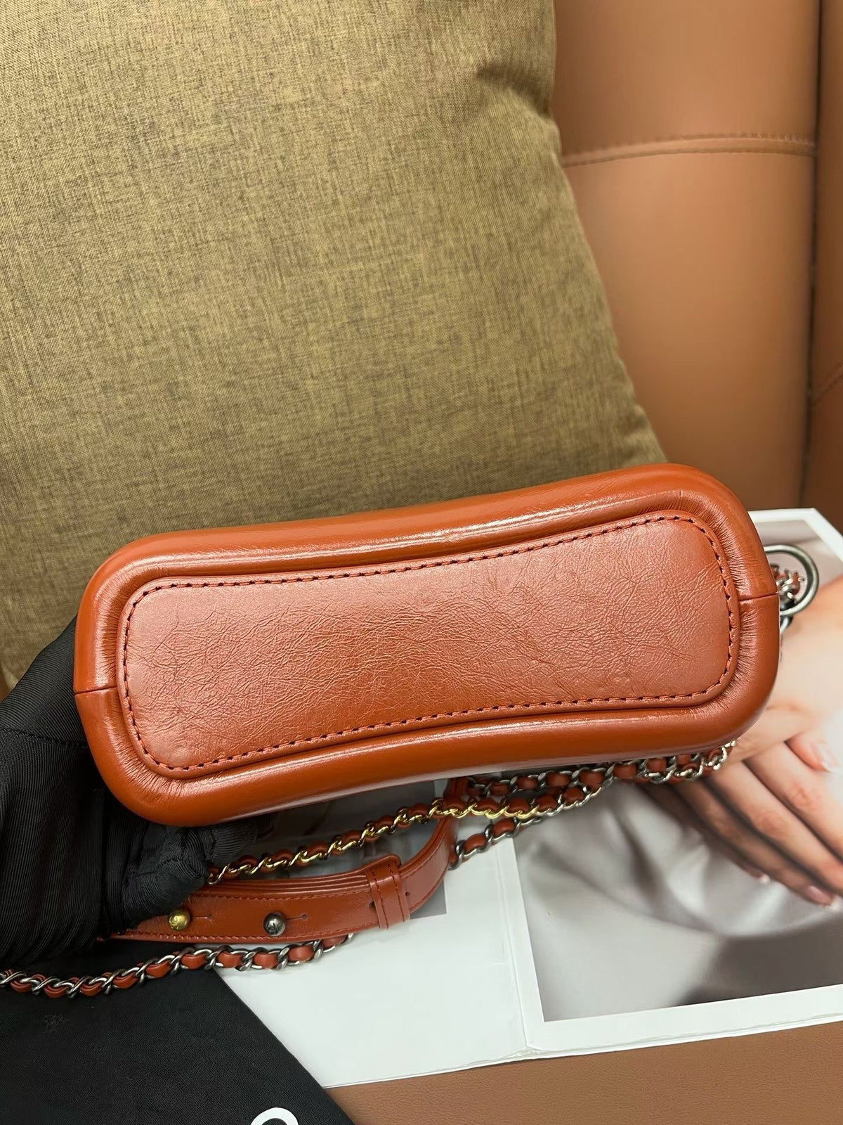 Chanel - Gabrielle Small - Leather - Orange - (small)