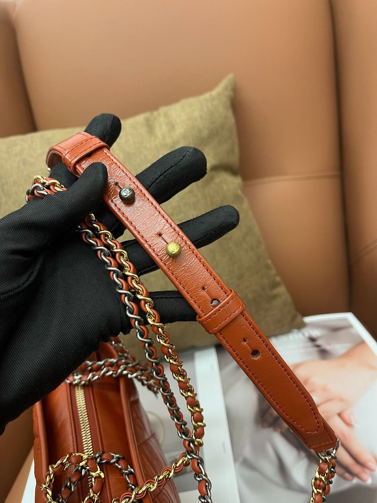 Chanel - Gabrielle Small - Leather - Orange - (small)
