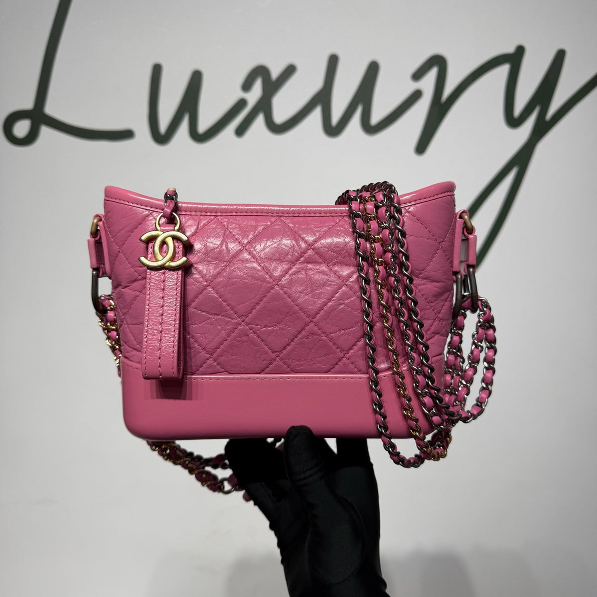Chanel - Gabrielle Small - Leather - Pink - (small)