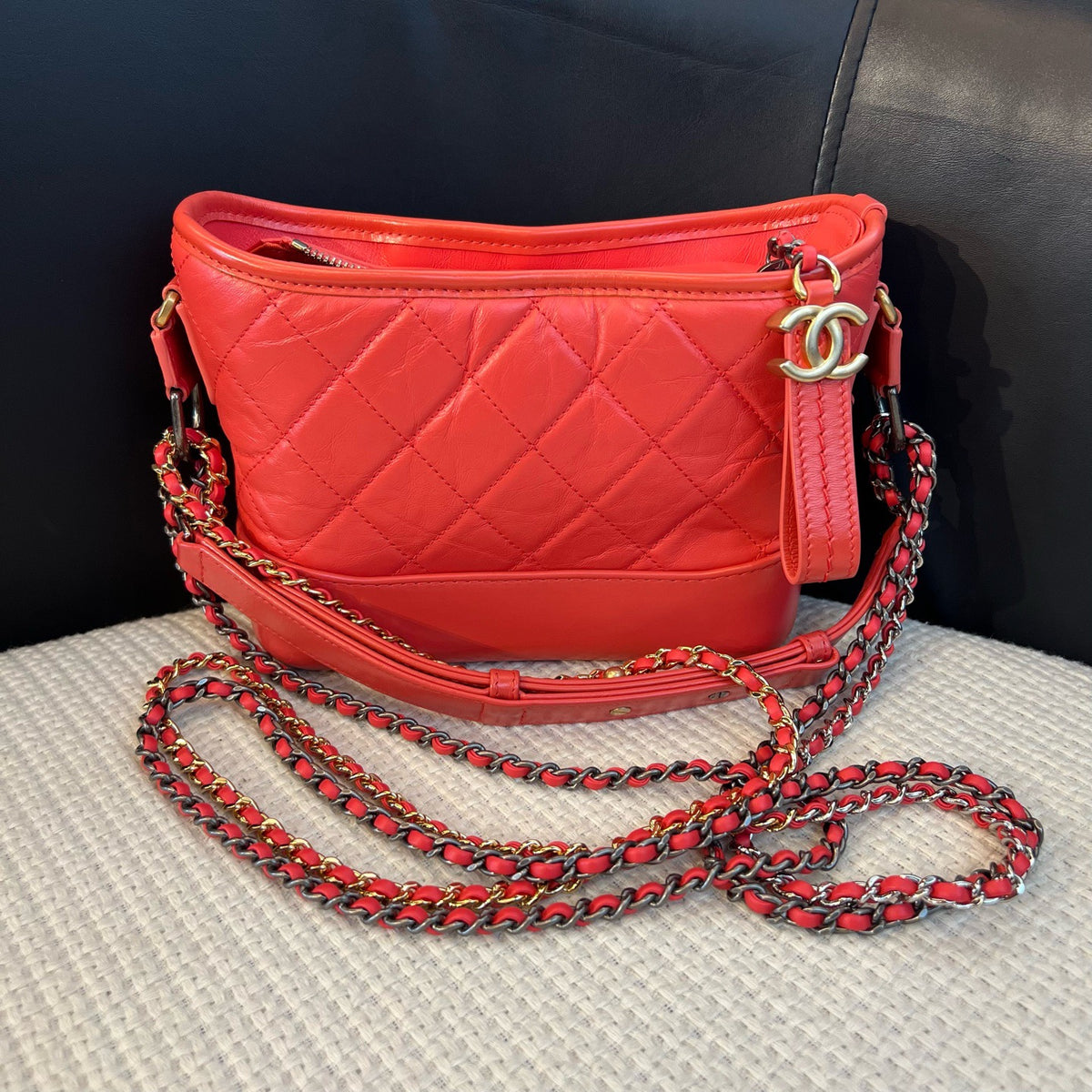 Chanel - Gabrielle Small - Leather - Pink - (small)