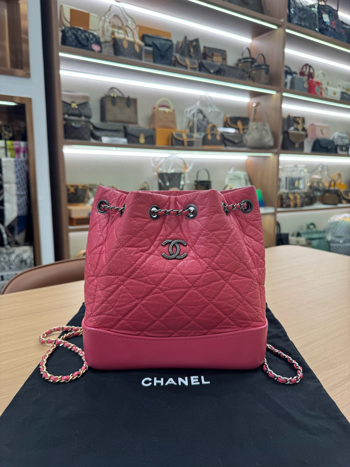Chanel - Gabrielle Small - Leather - Pink - (small)