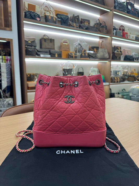 Chanel - Gabrielle Small - Leather - Pink - (small)