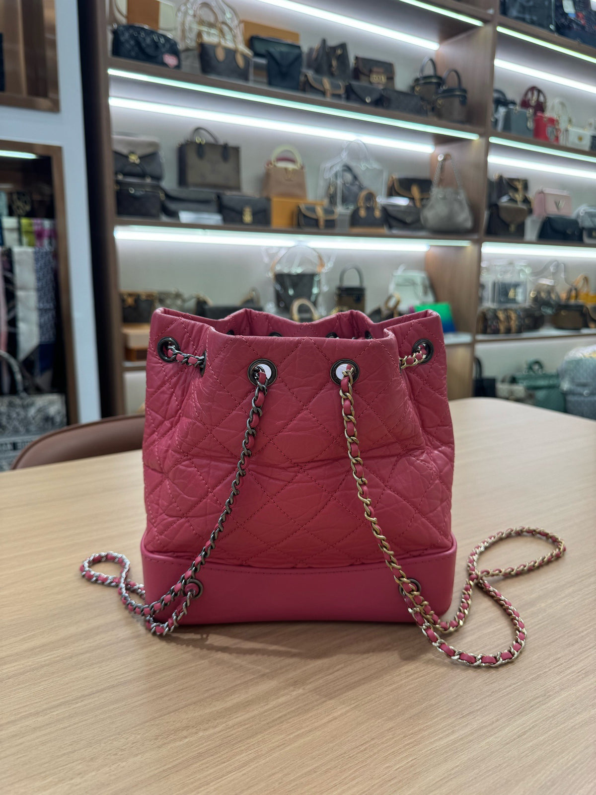 Chanel - Gabrielle Small - Leather - Pink - (small)