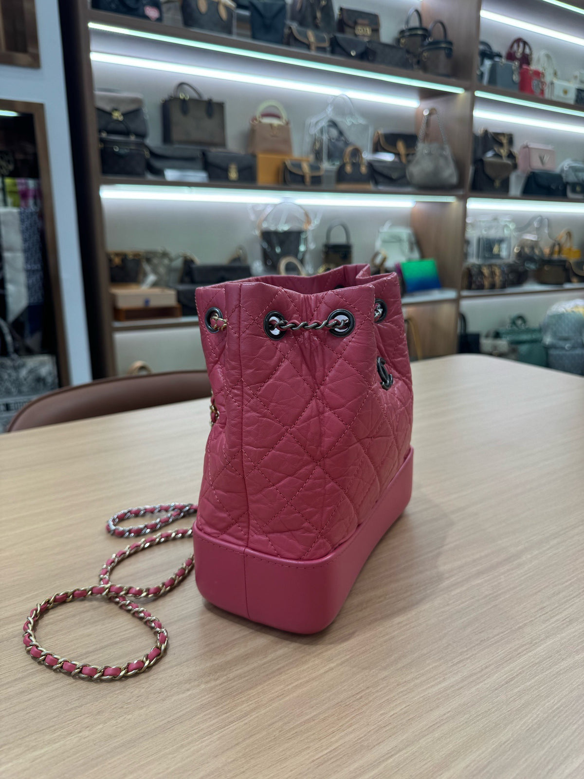 Chanel - Gabrielle Small - Leather - Pink - (small)