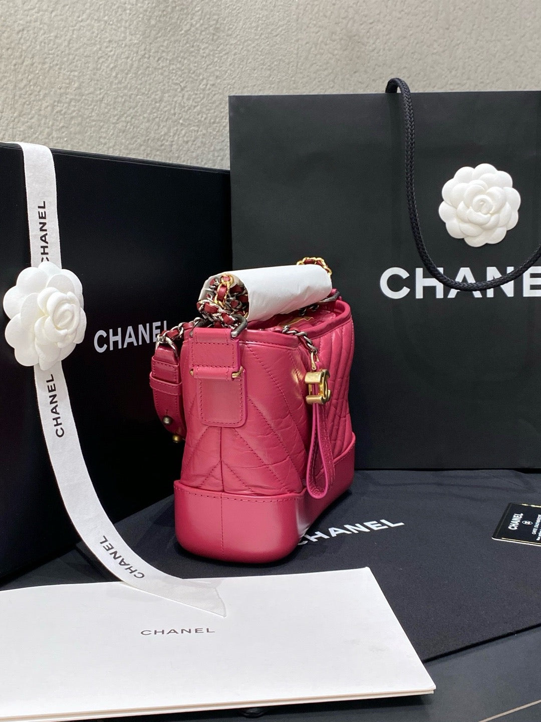 Chanel - Gabrielle Small - Leather - Pink - (small)