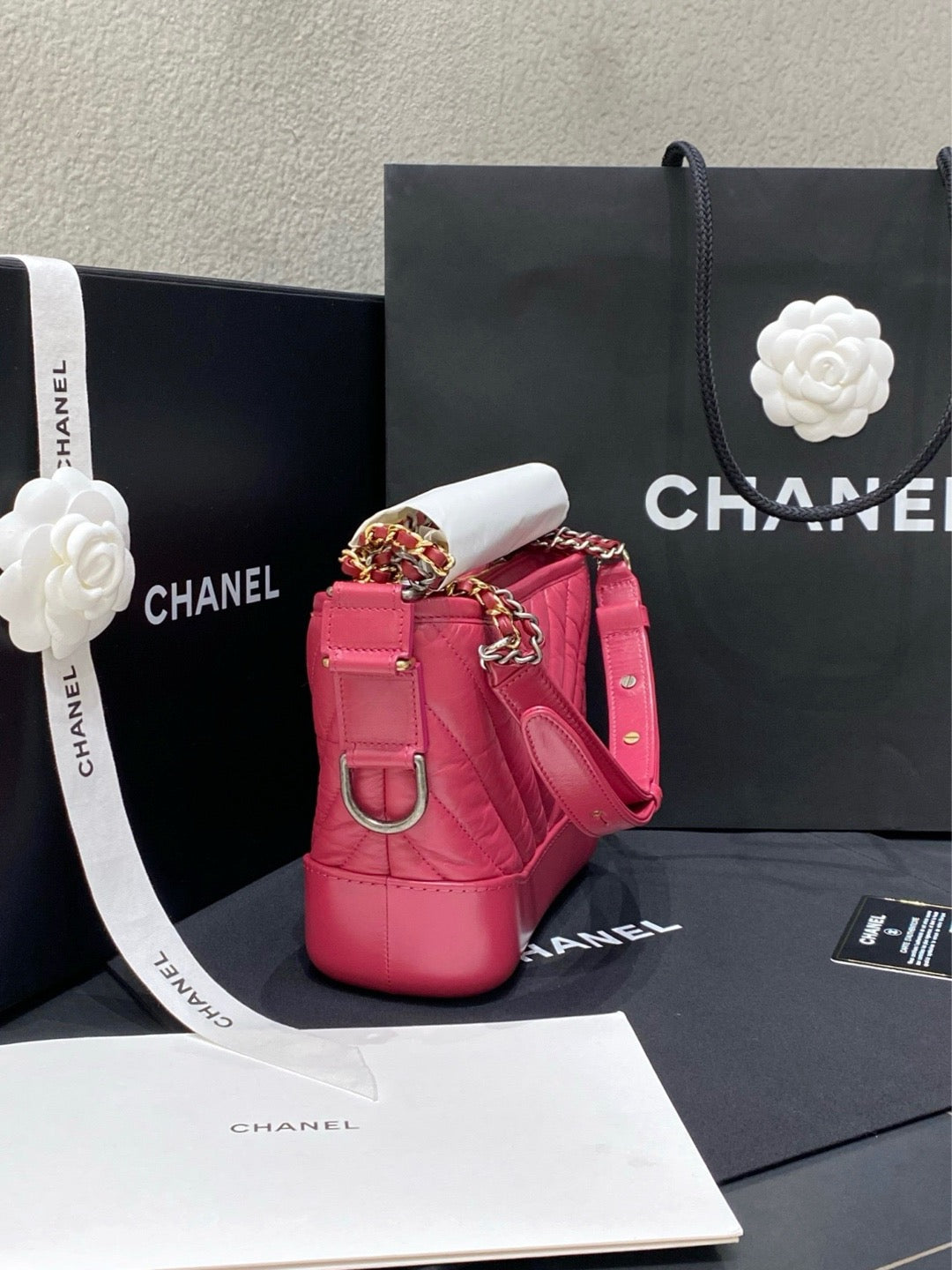 Chanel - Gabrielle Small - Leather - Pink - (small)