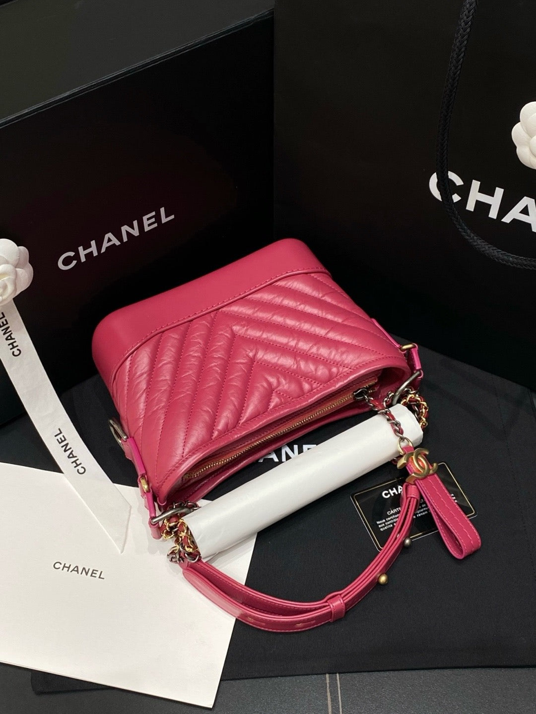 Chanel - Gabrielle Small - Leather - Pink - (small)