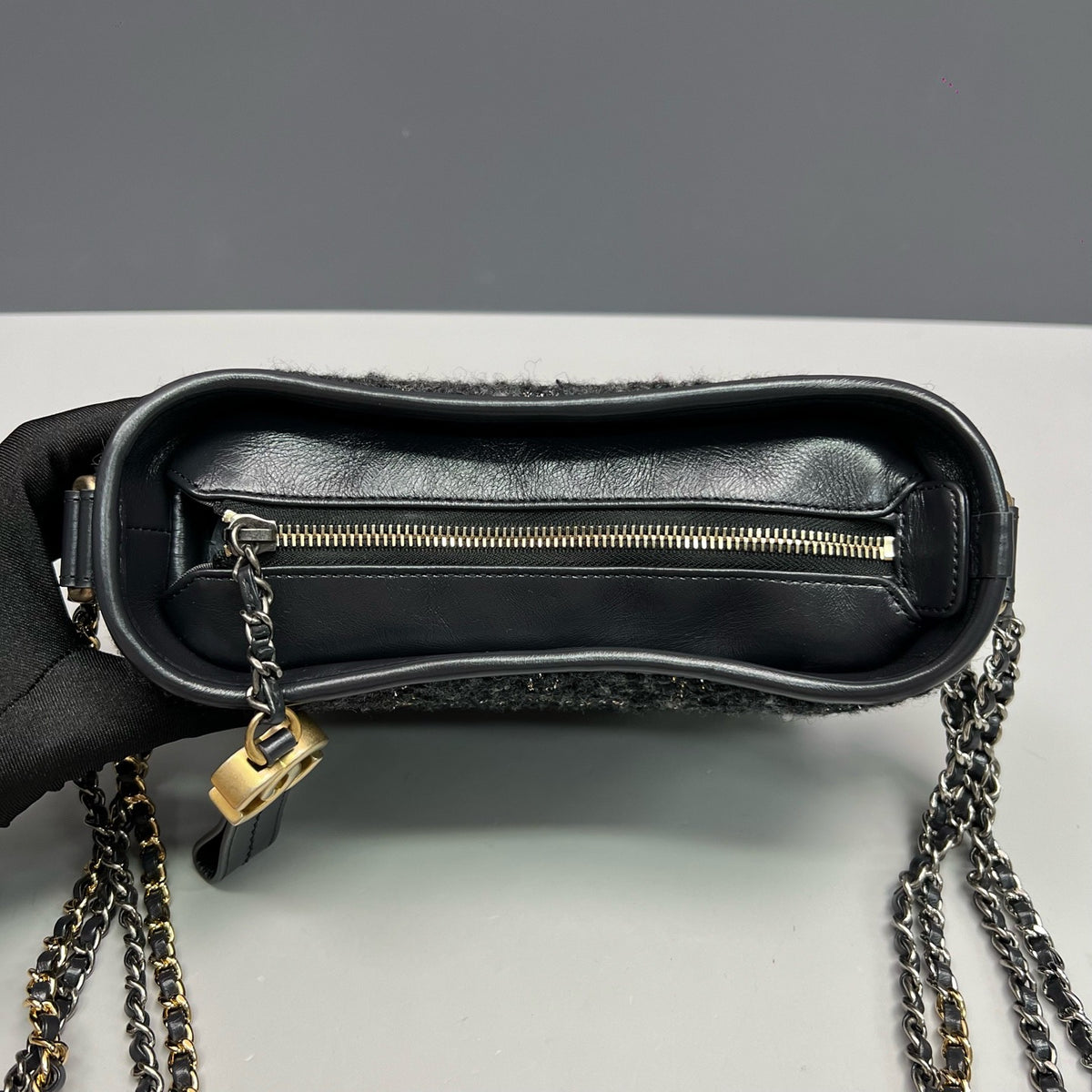 Chanel - Gabrielle Small - Tweed - Black - (Small)