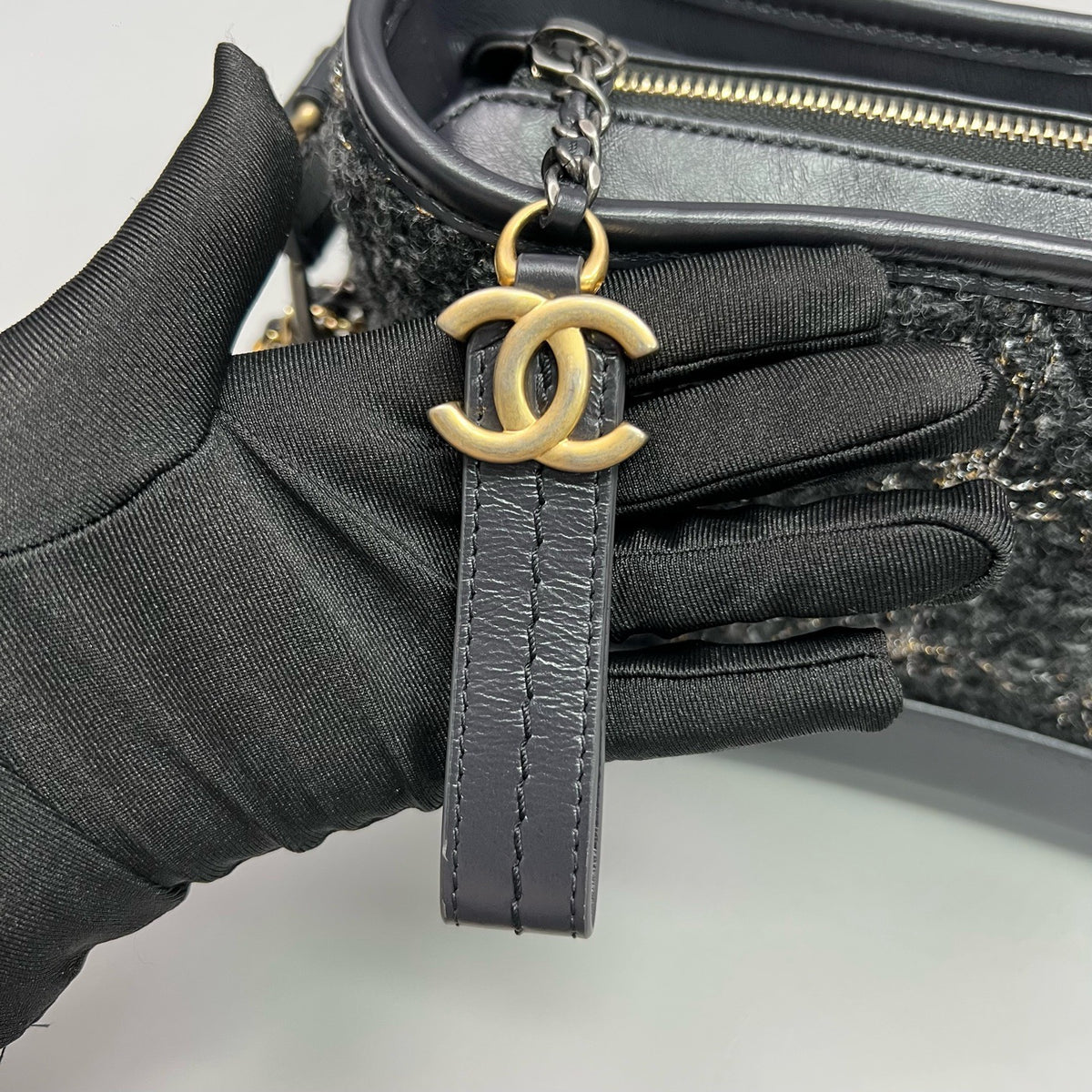 Chanel - Gabrielle Small - Tweed - Black - (Small)