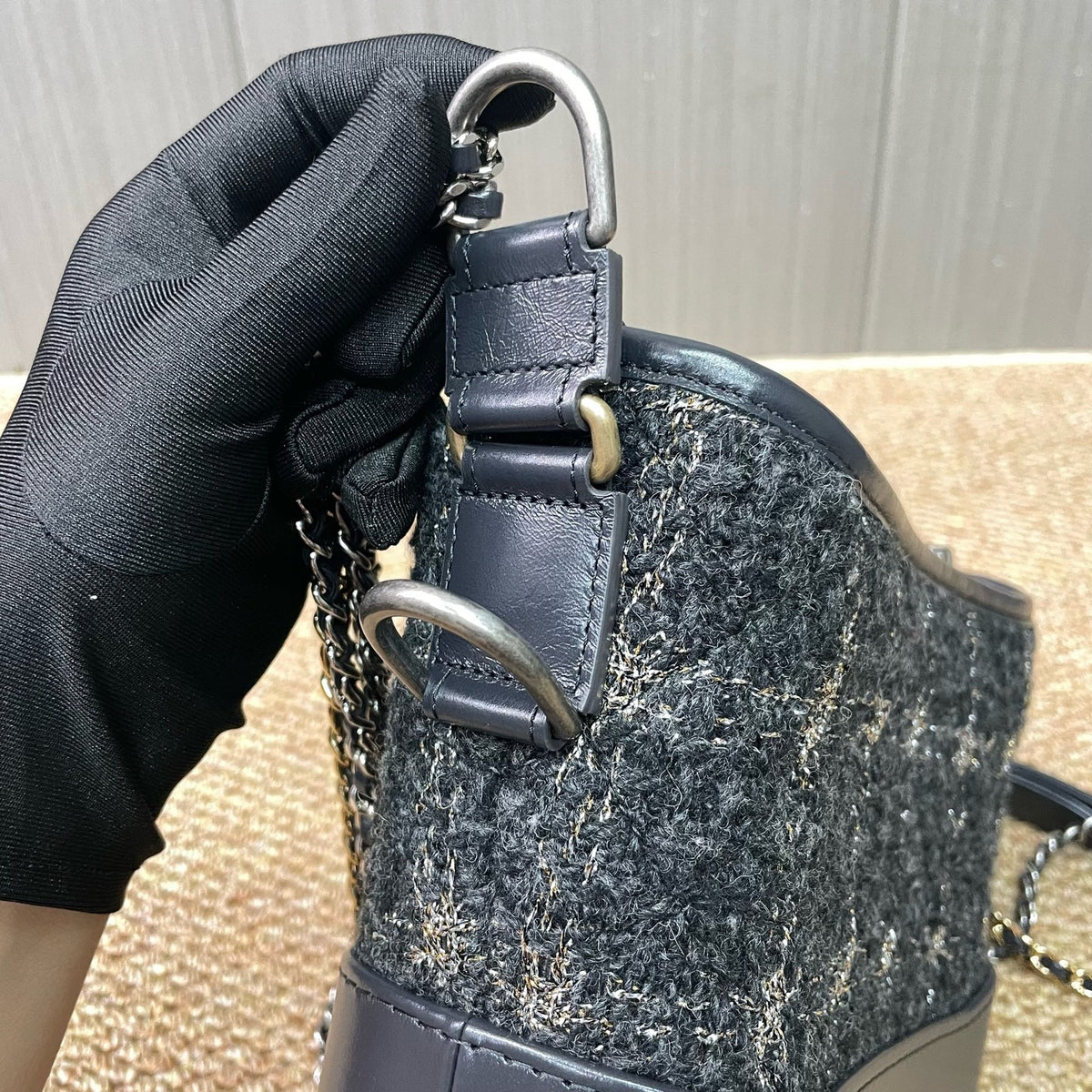 Chanel - Gabrielle Small - Tweed - Black - (Small)