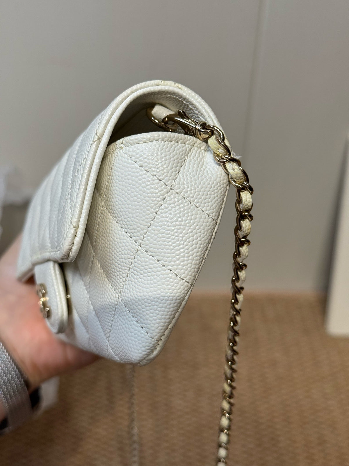 Chanel - Glasses case bag - Leather - White - (mini)