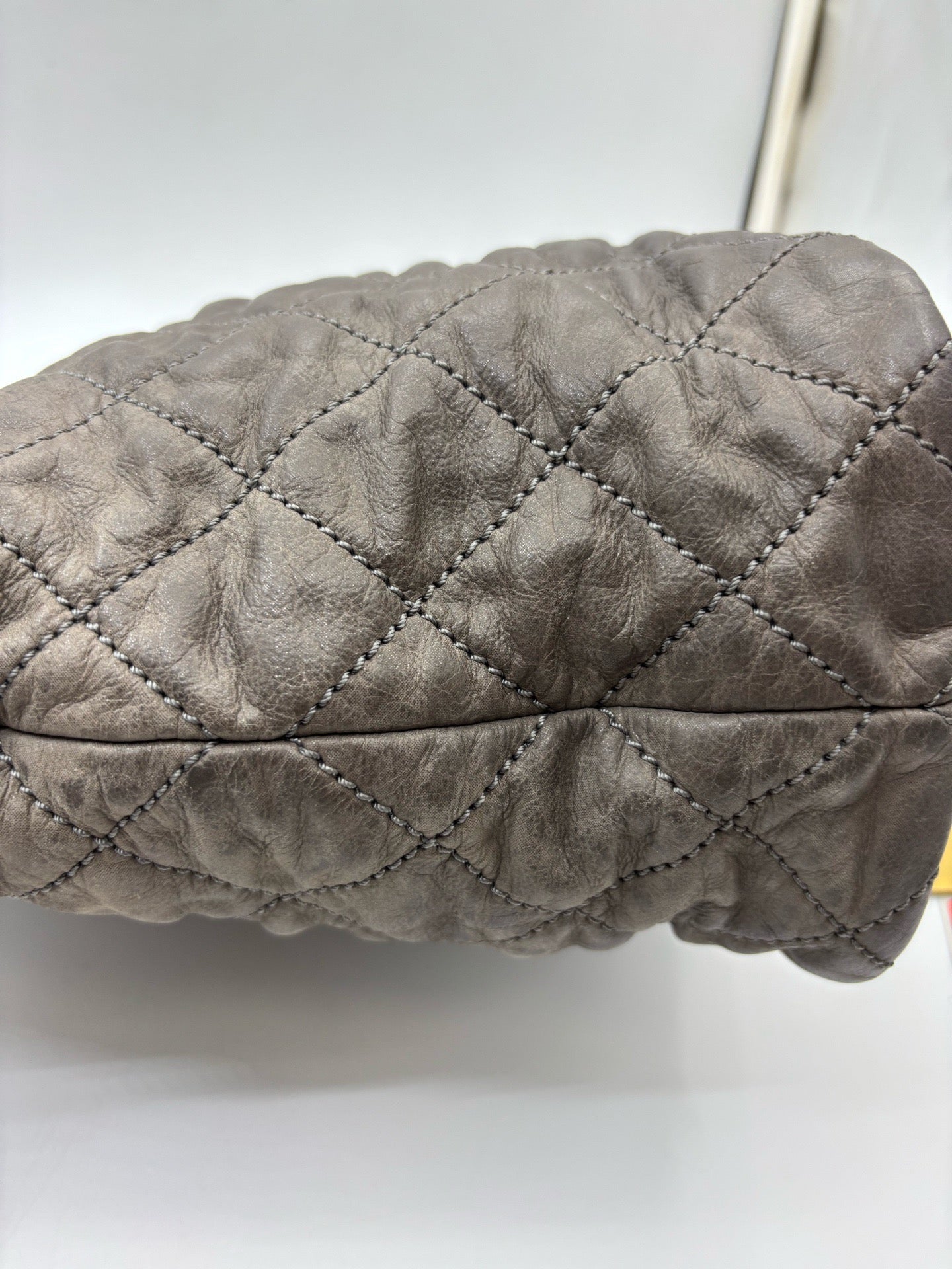 Chanel - Grand Shopper Tote - Leather - Grey - (Large)