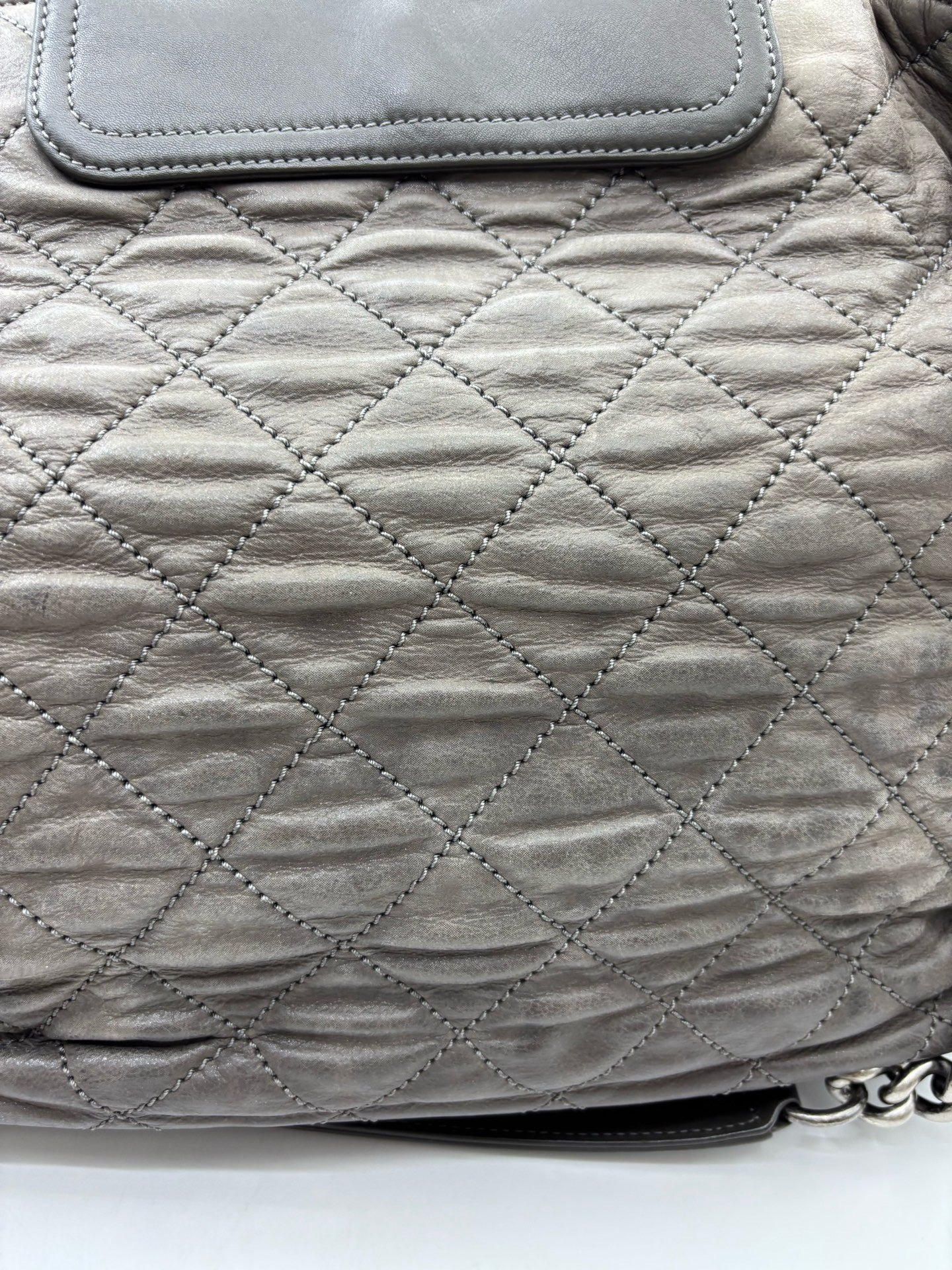 Chanel - Grand Shopper Tote - Leather - Grey - (Large)