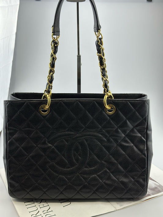 Chanel - Grand Shopping Tote (GST) - Caviar leather - Black with Gold-Tone Hardware - (Large)