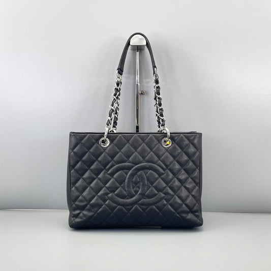 Chanel - Grand Shopping Tote (GST) - Caviar leather - Black with Silver-Tone Hardware - (Large)