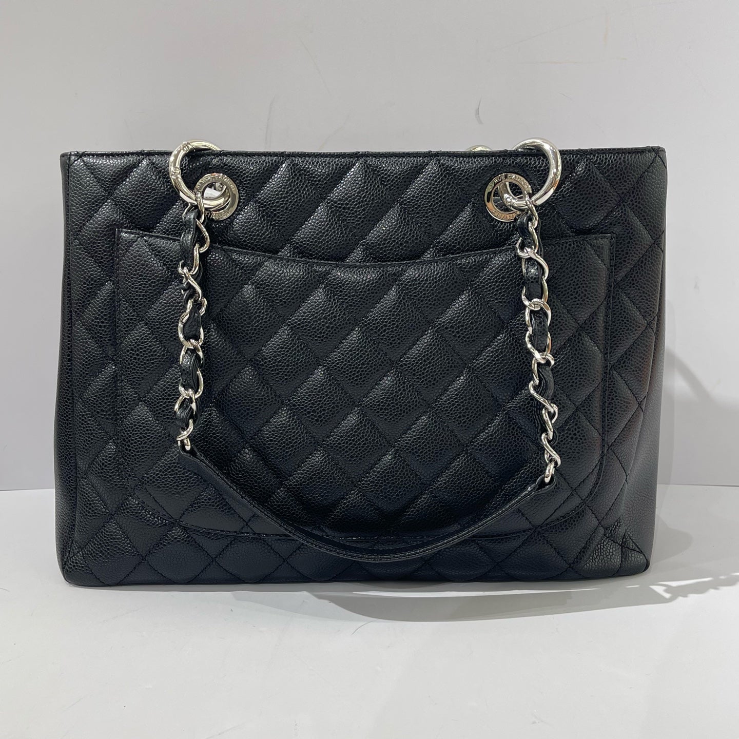 Chanel - Grand Shopping Tote (GST) - Caviar leather - Black with Silver-Tone Hardware - (large)
