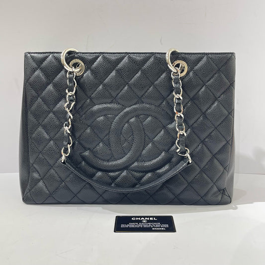 Chanel - Grand Shopping Tote (GST) - Caviar leather - Black with Silver-Tone Hardware - (large)