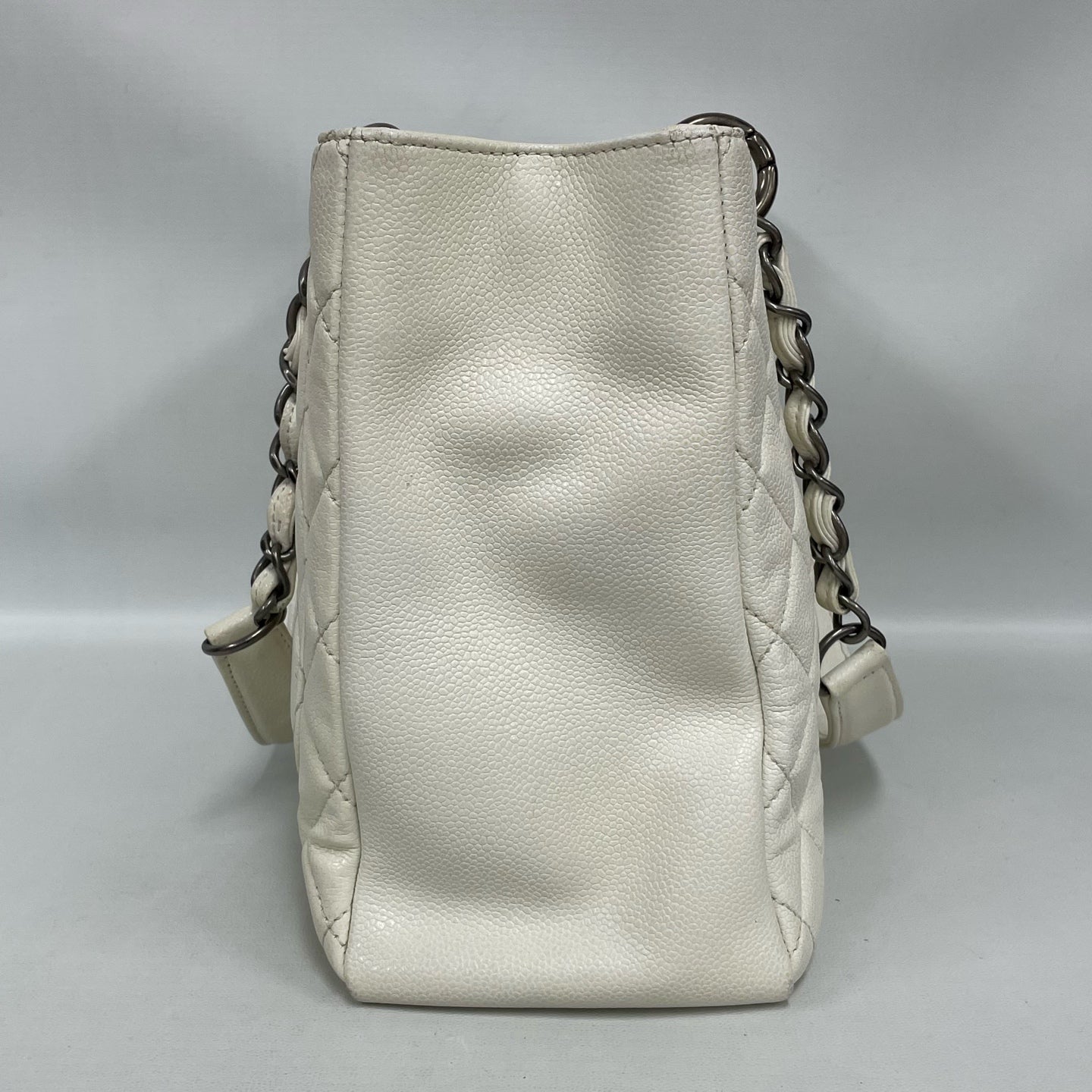 Chanel - Grand Shopping Tote (GST) - Caviar leather - White with Silver-Tone Hardware - (large)