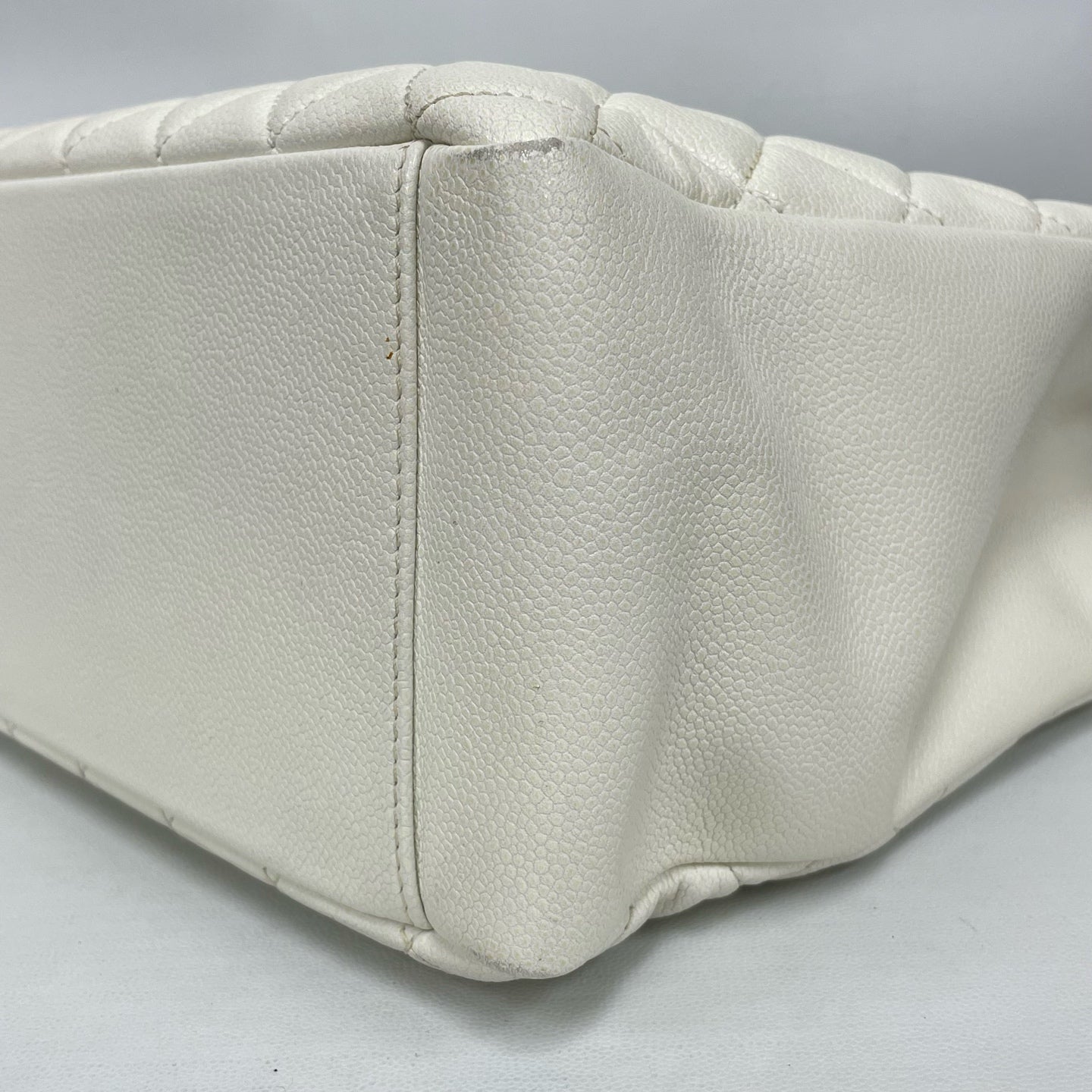 Chanel - Grand Shopping Tote (GST) - Caviar leather - White with Silver-Tone Hardware - (large)