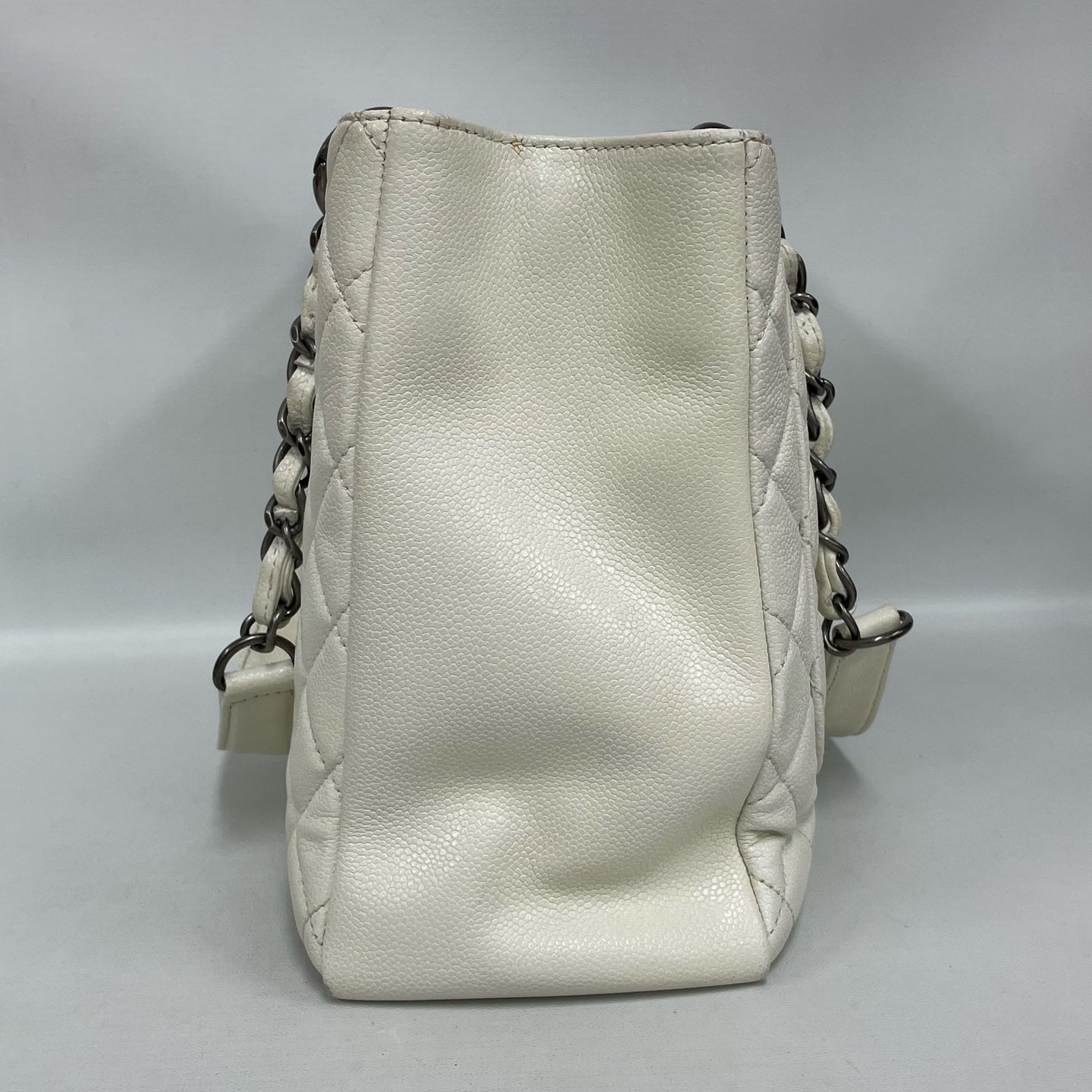 Chanel - Grand Shopping Tote (GST) - Caviar leather - White with Silver-Tone Hardware - (large)