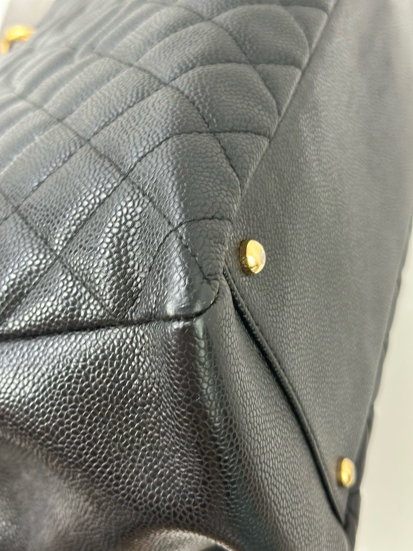 Chanel - Grand Shopping Tote - Leather - Black - (Large)