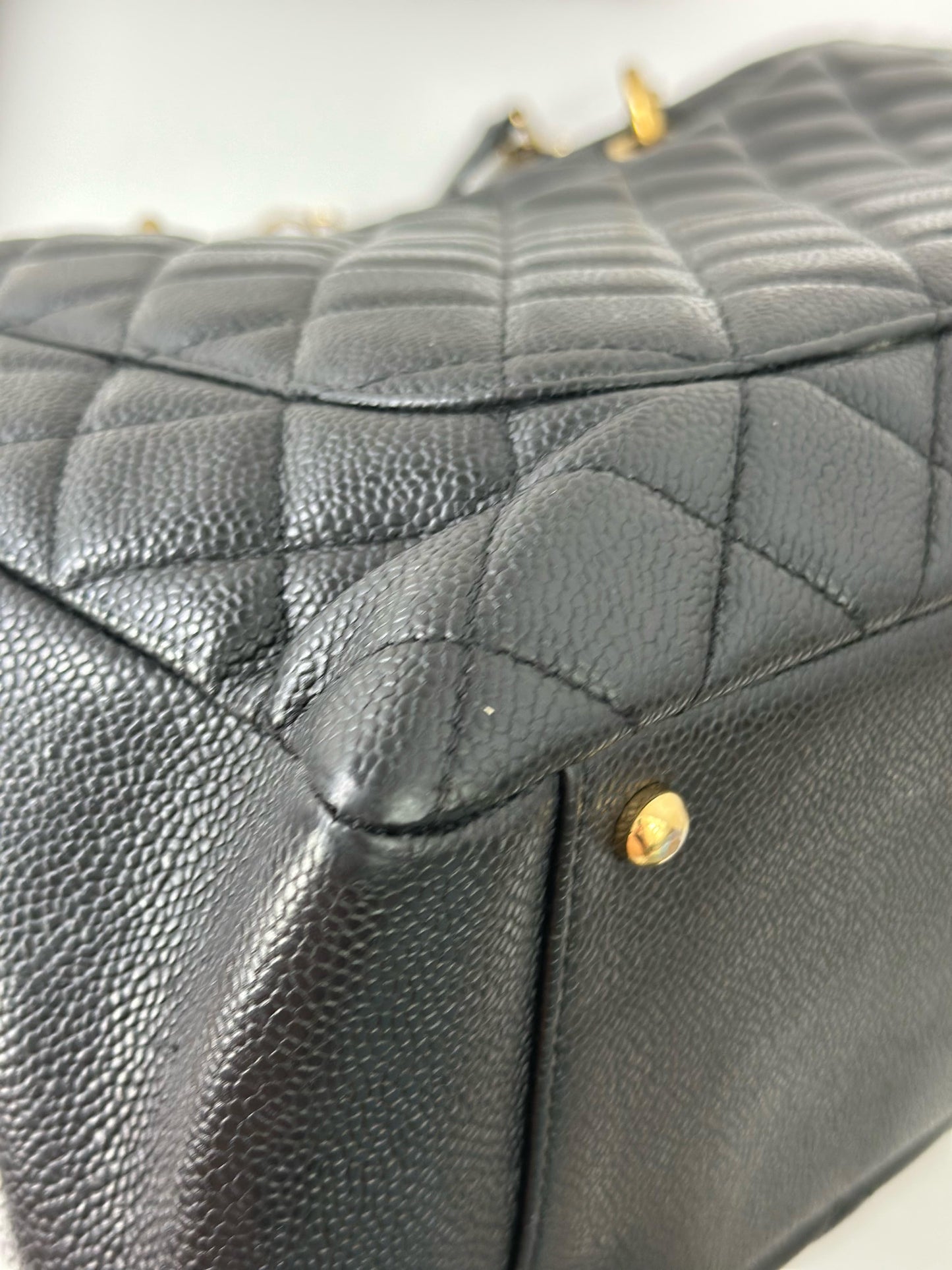 Chanel - Grand Shopping Tote - Leather - Black - (Large)