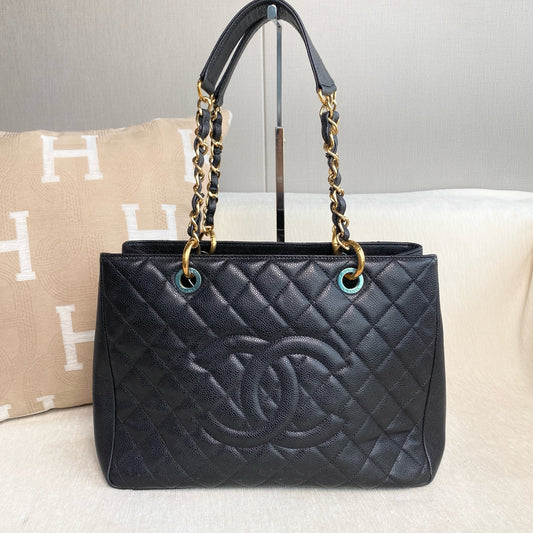 Chanel - Grand Shopping Tote - Leather - Black - (medium)