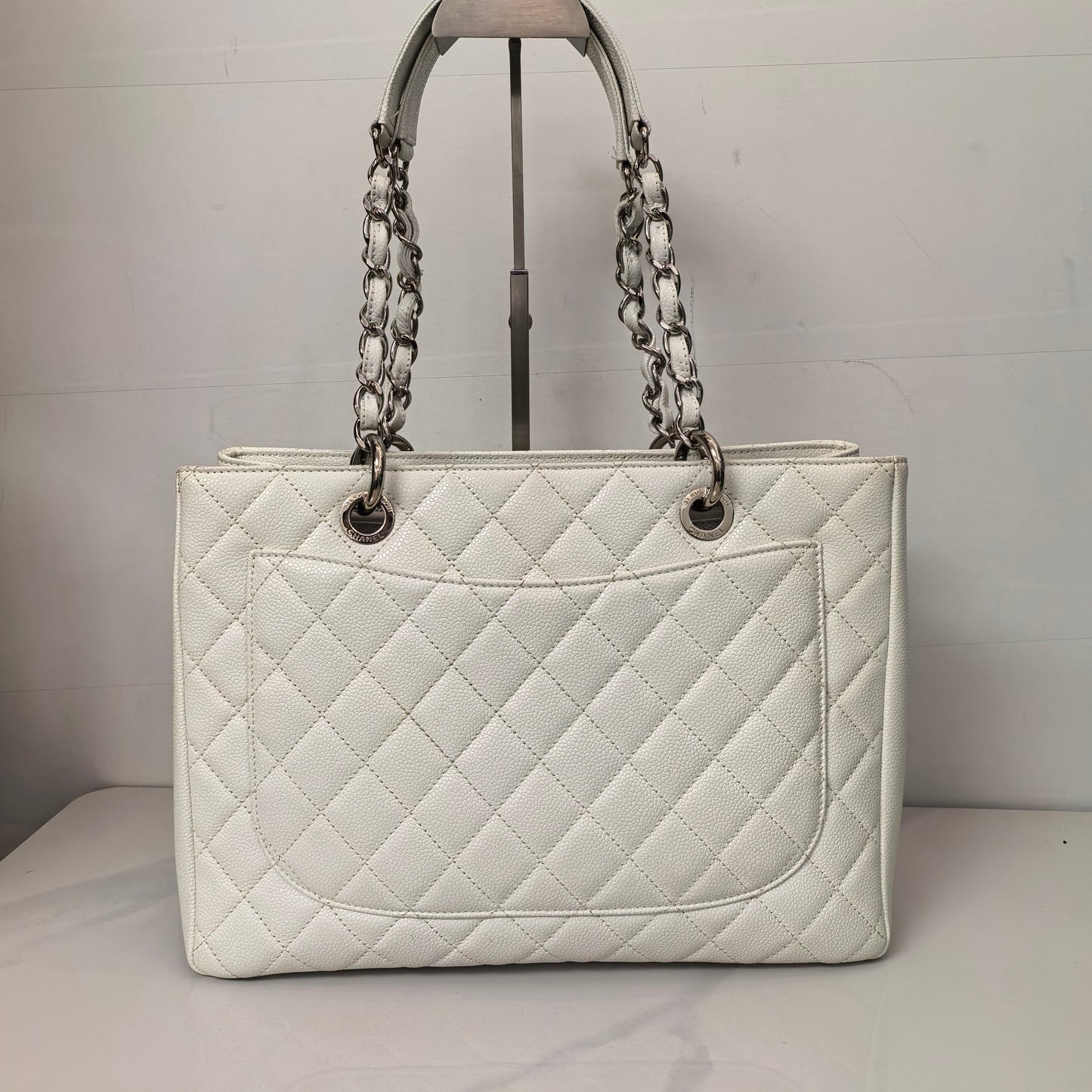 Chanel - Grand Shopping Tote - Leather - White - (large)