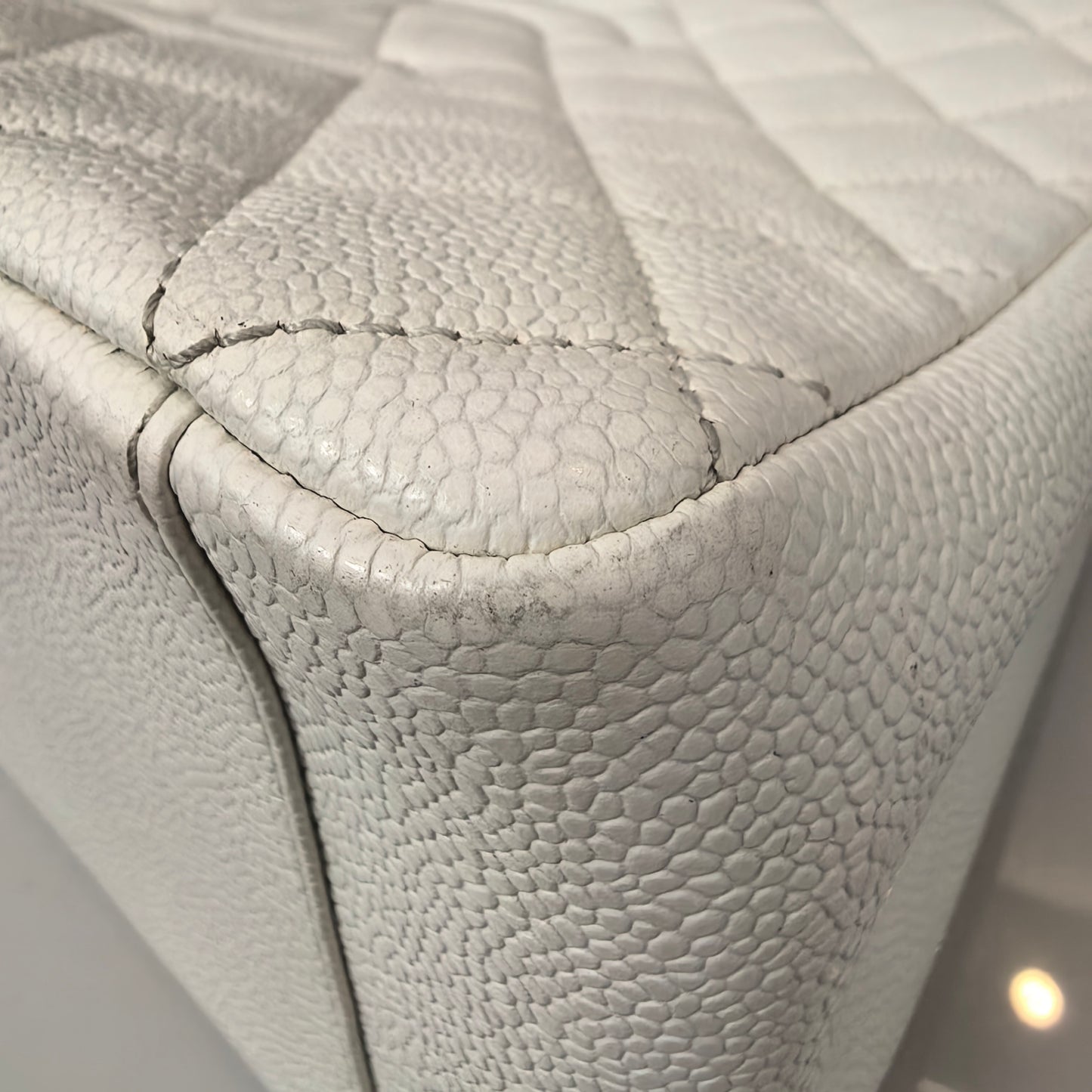 Chanel - Grand Shopping Tote - Leather - White - (large)