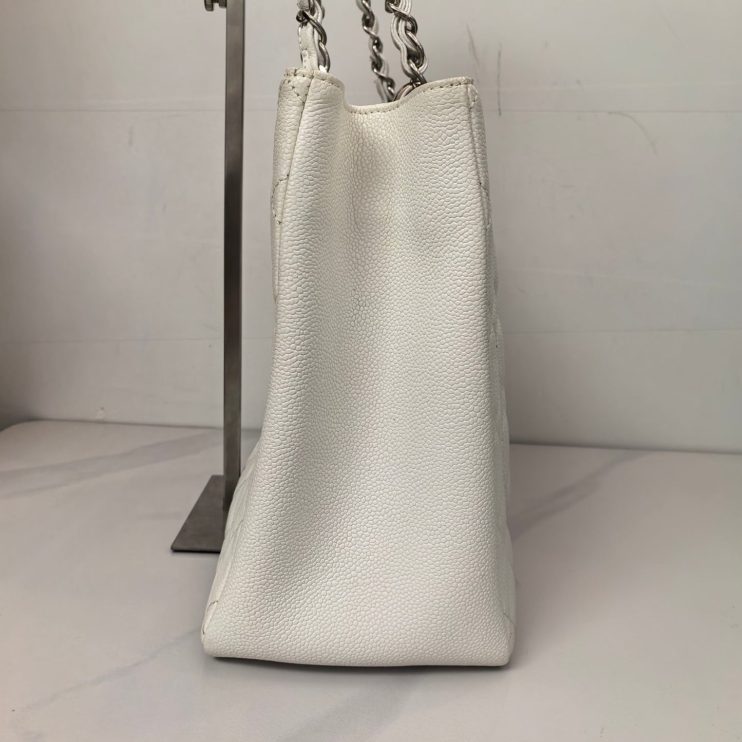 Chanel - Grand Shopping Tote - Leather - White - (large)