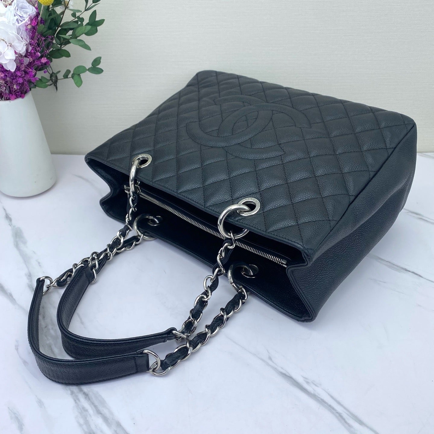 Chanel - GST (Grand Shopping Tote) - Caviar leather - Black with Silver-Tone Hardware - (large)