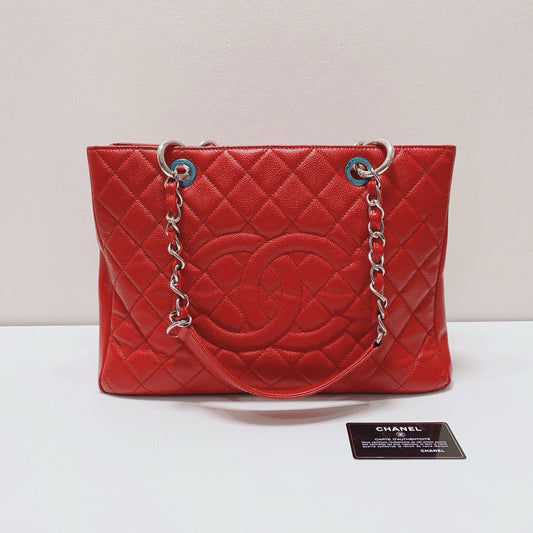 Chanel - GST (Grand Shopping Tote) Medium - Caviar leather - Red - (medium)