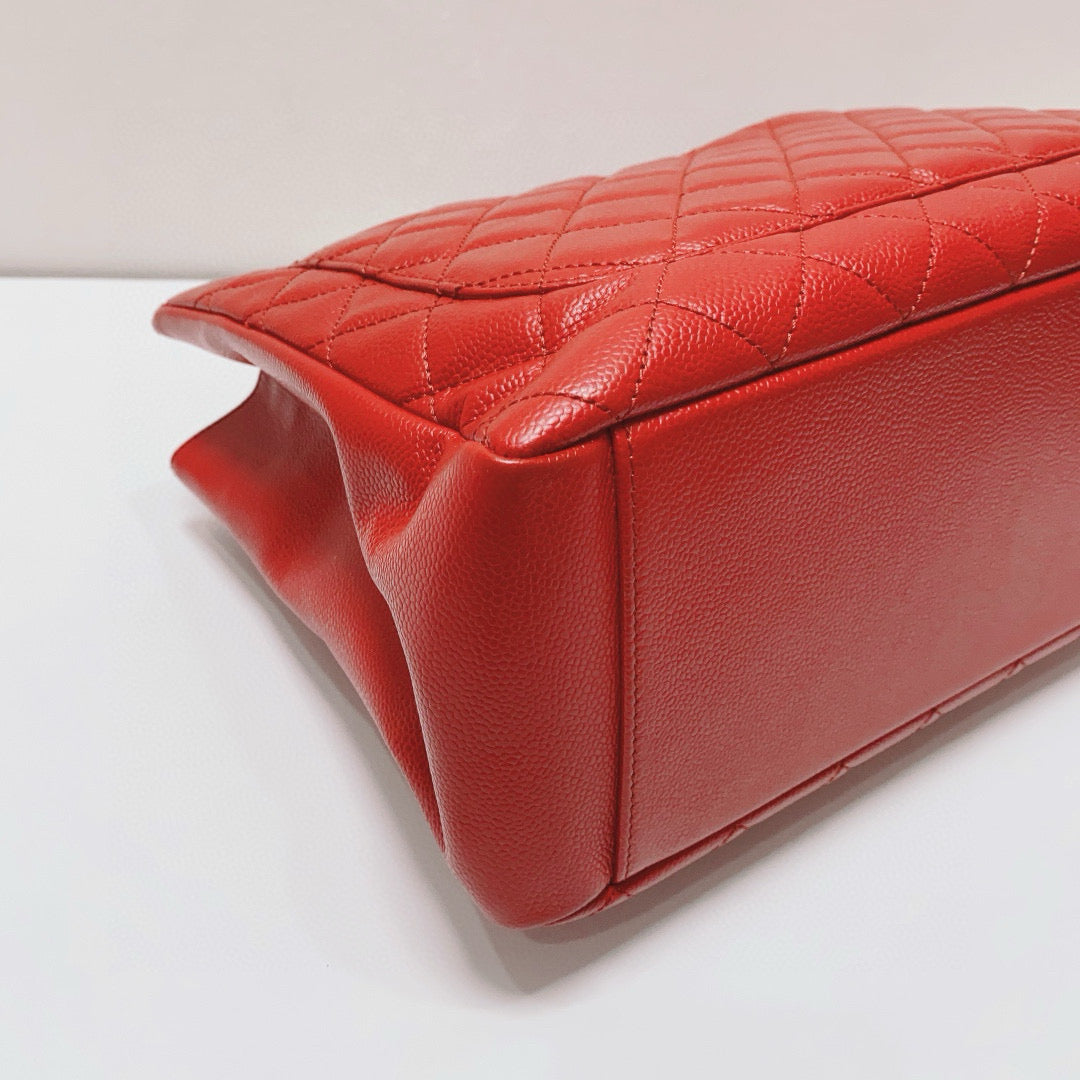 Chanel - GST (Grand Shopping Tote) Medium - Caviar leather - Red - (medium)