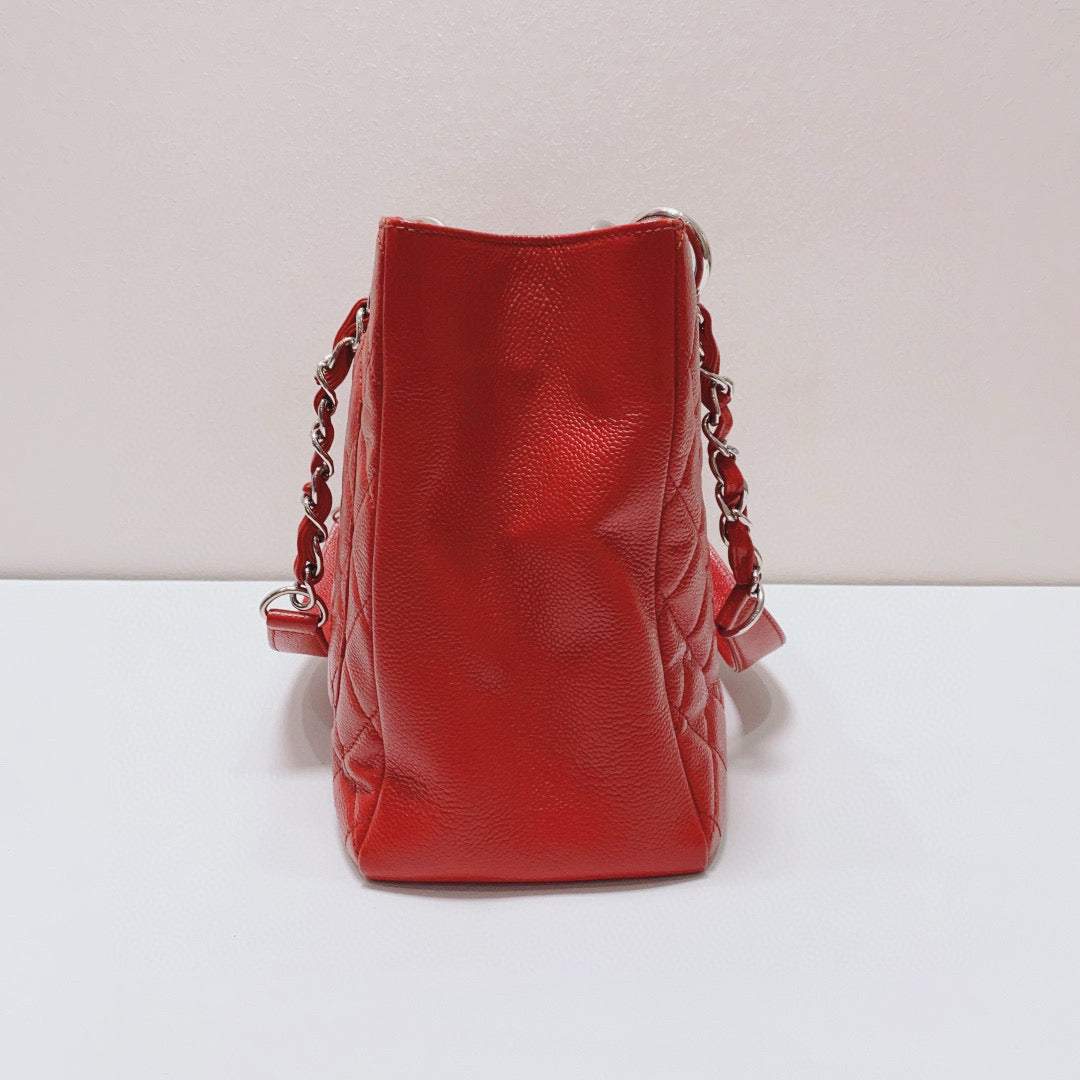 Chanel - GST (Grand Shopping Tote) Medium - Caviar leather - Red - (medium)