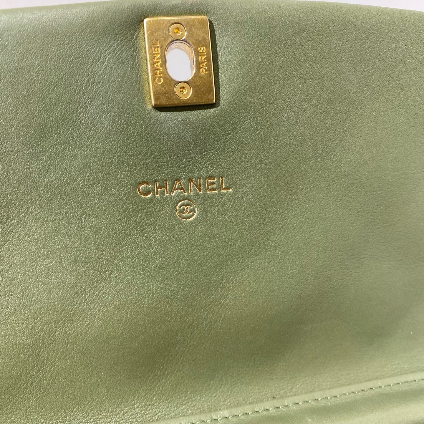 Chanel - Half-Moon Flap Bag - Lambskin leather - Avocado Green - (Mini)