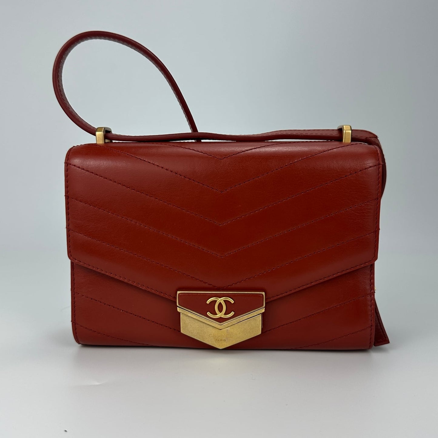 Chanel - Hamburg - Leather - Burgundy - (mini)