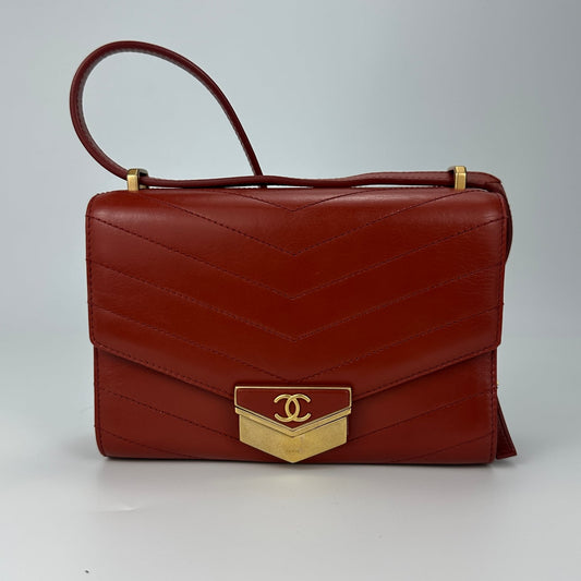Chanel - Hamburg - Leather - Burgundy - (mini)