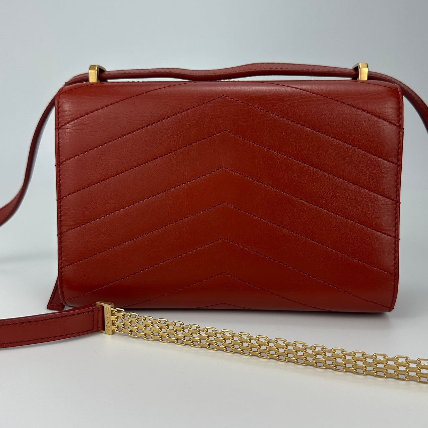 Chanel - Hamburg - Leather - Burgundy - (mini)