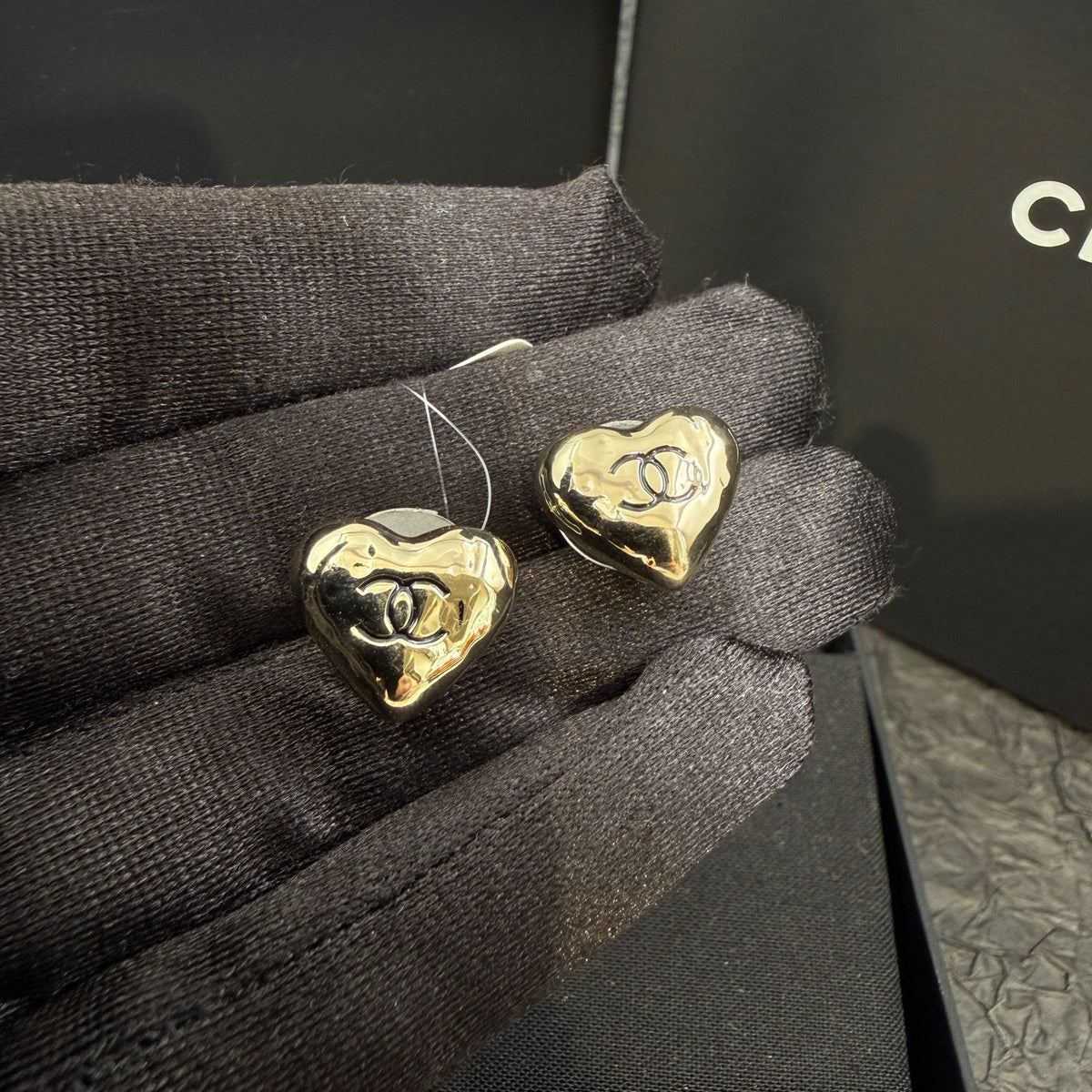 Chanel - Heart CC Earrings - Gold plated - Gold