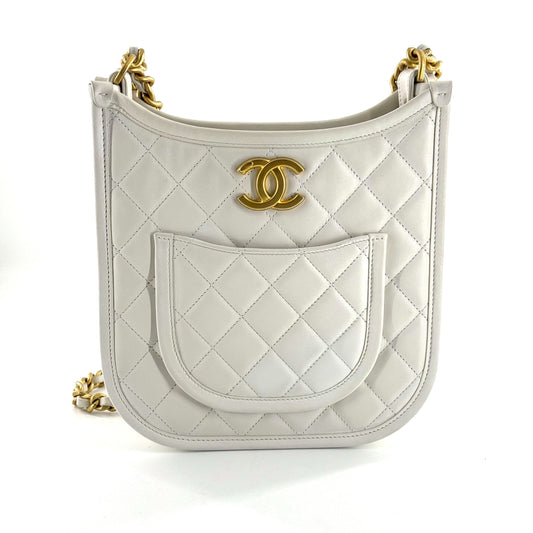 Chanel - Hobo Bag - Leather - White